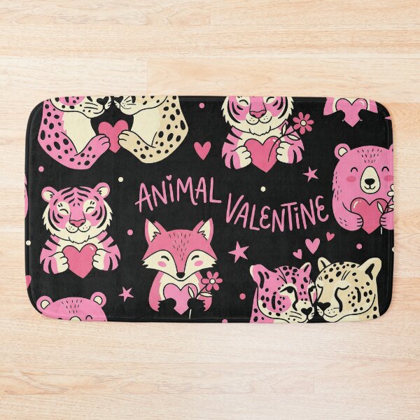 Item preview, Kawaii Pink Animal Valentine Jungle Love Pattern designed and sold by zzz888.