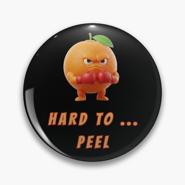 Item preview, Tough Boxer Orange – Hard to Peel Pun – Funny 3D Fruit Character with Boxing Gloves designed and sold by Anyshca.