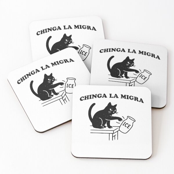 Item preview, Chinga La Migra Cat Protest Illustration ice Out For Good designed and sold by margamPagenberg.