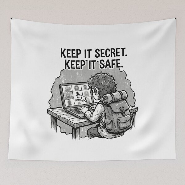 Item preview, Keep It Secret Keep It Safe Funny Mute Button Office Humor designed and sold by Fenay Designs.