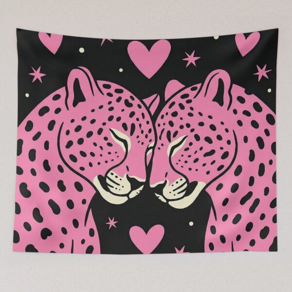 Item preview, Pink Leopard Love Cosmic Nuzzle designed and sold by zzz888.