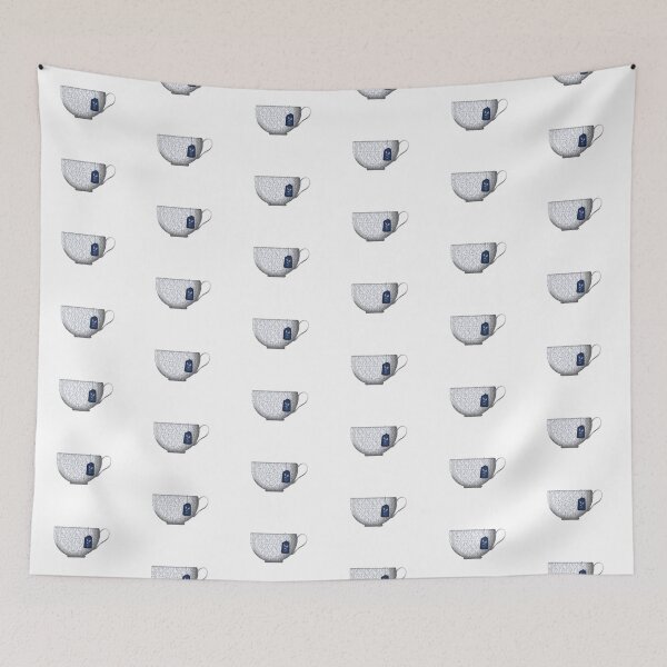 Item preview, Blue and White Teacup designed and sold by DesignsByChloeZ.
