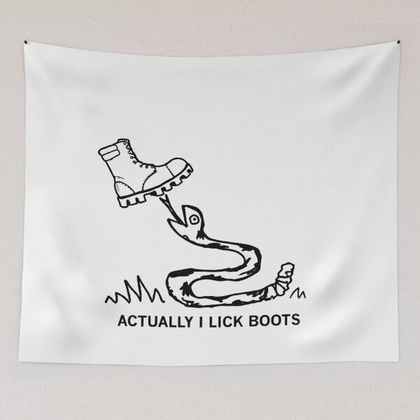 Item preview, Actually I Lick Boots Satirical Snake Design designed and sold by margamPagenberg.
