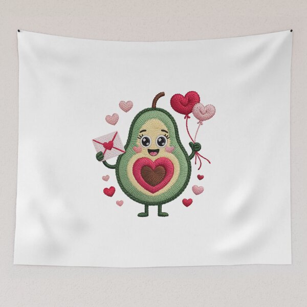 Item preview, Valentines  Avocado with Heart Balloons designed and sold by jkrphoto.