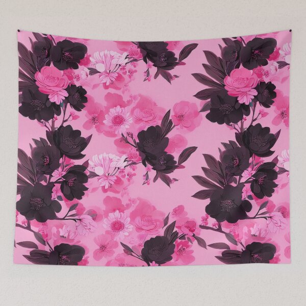 Item preview, Pink and Dark Floral Flowers designed and sold by SassyArtistry.