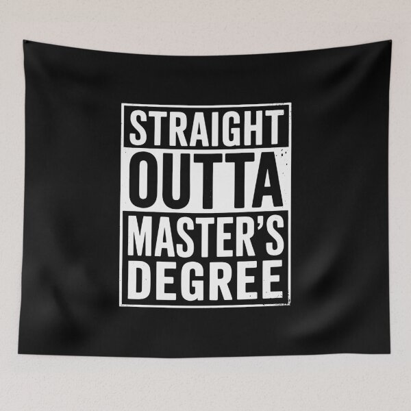Item preview, Straight Outta Master’s Degree – Bold Graduation Typography Design designed and sold by TipTop GFX.