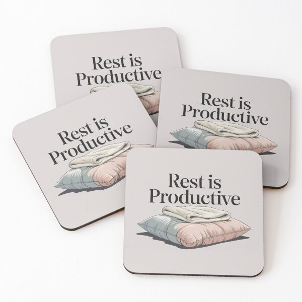 Item preview, Rest Is Productive Cozy Aesthetic Mental Health Awareness Art designed and sold by SplashTastic.