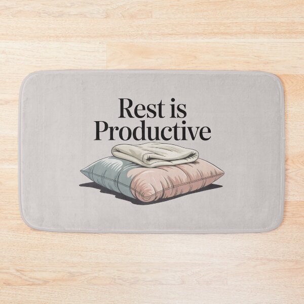 Item preview, Rest Is Productive Cozy Aesthetic Mental Health Awareness Art designed and sold by SplashTastic.