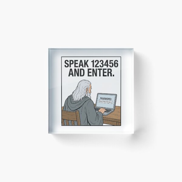 Item preview, Speak 123456 And Enter Funny Password Security Office Humor designed and sold by Fenay Designs.