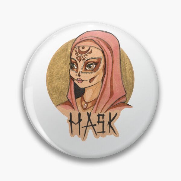 Item preview, Mystic Mask — Ethnic Skull Woman Portrait designed and sold by BlackLineLab.