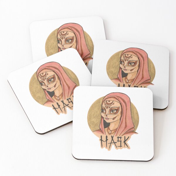Item preview, Mystic Mask — Ethnic Skull Woman Portrait designed and sold by BlackLineLab.