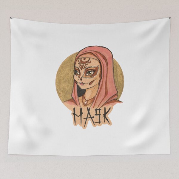 Item preview, Mystic Mask — Ethnic Skull Woman Portrait designed and sold by BlackLineLab.