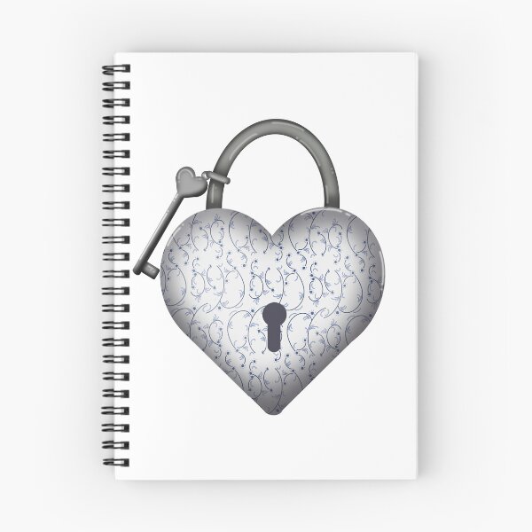 Item preview, Blue and White Heart Lock designed and sold by DesignsByChloeZ.