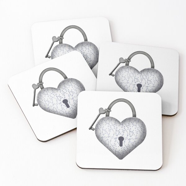 Item preview, Blue and White Heart Lock designed and sold by DesignsByChloeZ.