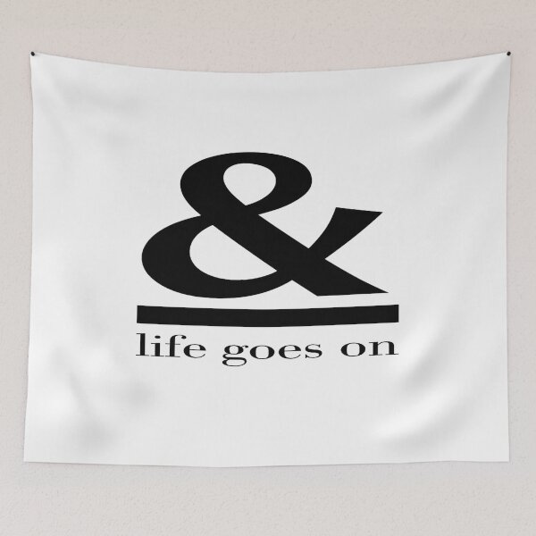 Item preview, Bold Ampersand & Life Goes On  – Minimalist Motivational Typography for Resilience & Daily Strength designed and sold by Bright Nest Studio.