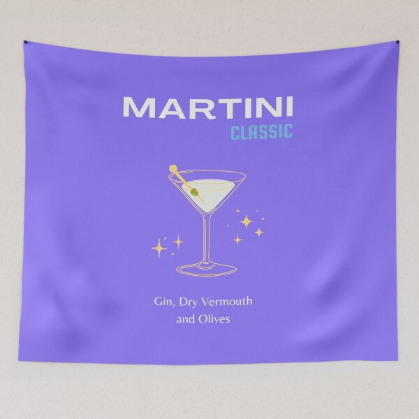 Item preview, Martini, Cocktail, Cocktail Art, Preppy, Retro Art, Preppy Room, Purple designed and sold by Magic Love Art Print.