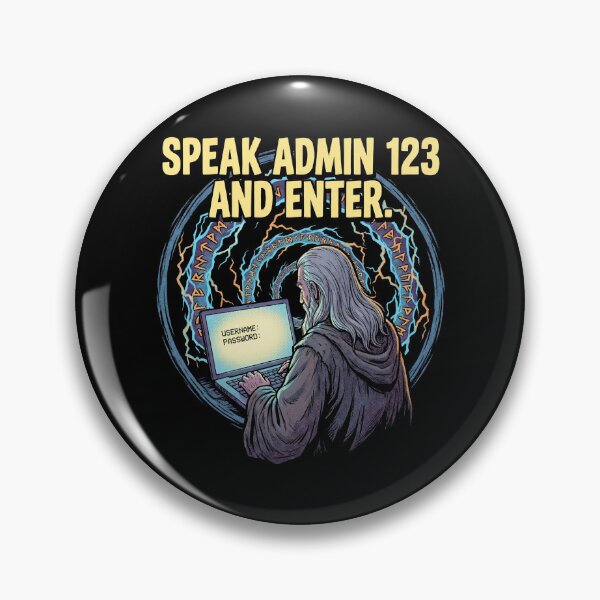 Item preview, Speak Admin 123 And Enter Funny Password Security Wizard Parody designed and sold by Fenay Designs.