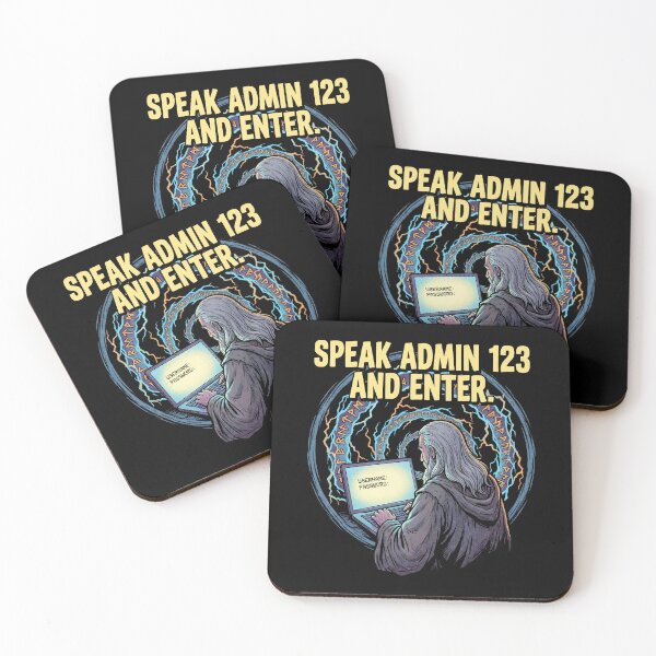 Item preview, Speak Admin 123 And Enter Funny Password Security Wizard Parody designed and sold by Fenay Designs.