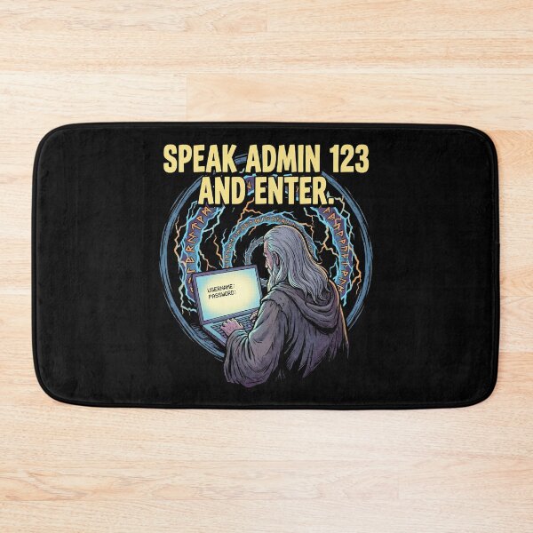 Item preview, Speak Admin 123 And Enter Funny Password Security Wizard Parody designed and sold by Fenay Designs.