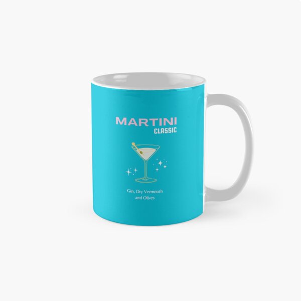 Item preview, Martini, Cocktail, Cocktail Art, Preppy, Bar Art, Preppy Room, Turquoise, Blue designed and sold by Magic Love Art Print.