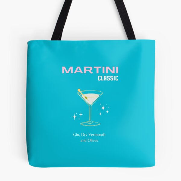 Item preview, Martini, Cocktail, Cocktail Art, Preppy, Bar Art, Preppy Room, Turquoise, Blue designed and sold by Magic Love Art Print.