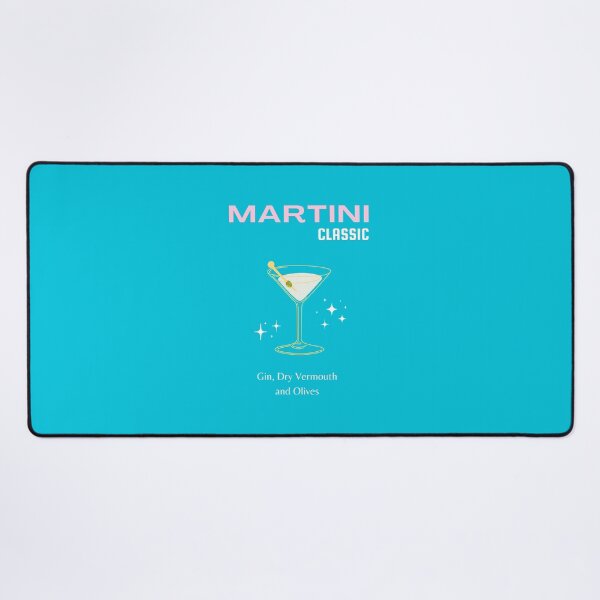 Item preview, Martini, Cocktail, Cocktail Art, Preppy, Bar Art, Preppy Room, Turquoise, Blue designed and sold by Magic Love Art Print.