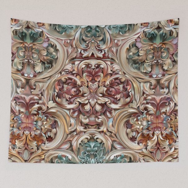 Item preview, Ornate Baroque Floral Scrollwork Pattern designed and sold by SassyArtistry.