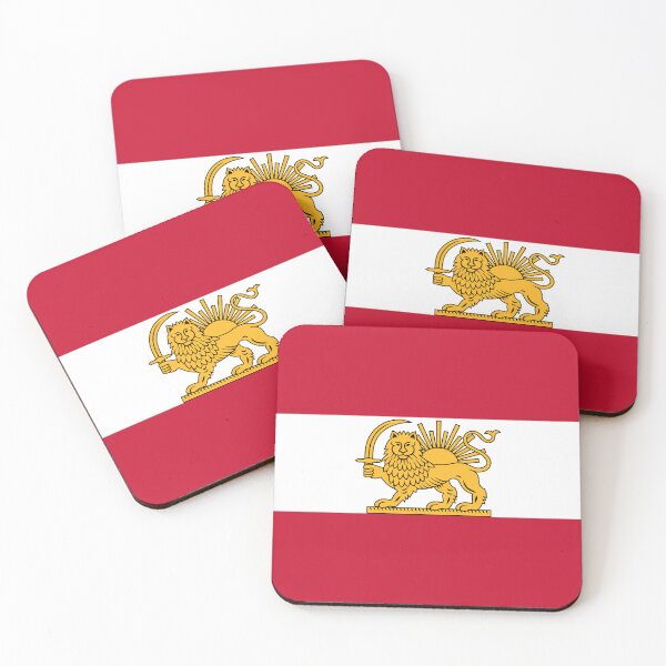 Item preview, Austrian–Iranian Heritage Flag | Lion and Sun Fusion designed and sold by FlagX.