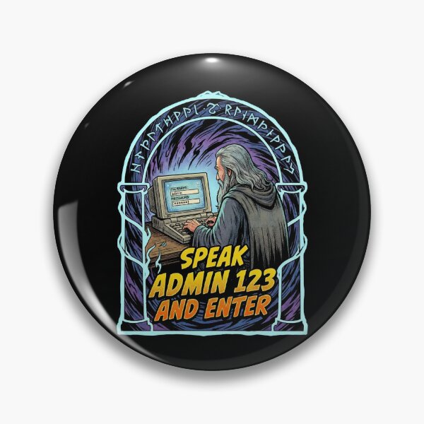 Item preview, Speak Admin 123 And Enter Funny Password Security Parody designed and sold by Fenay Designs.