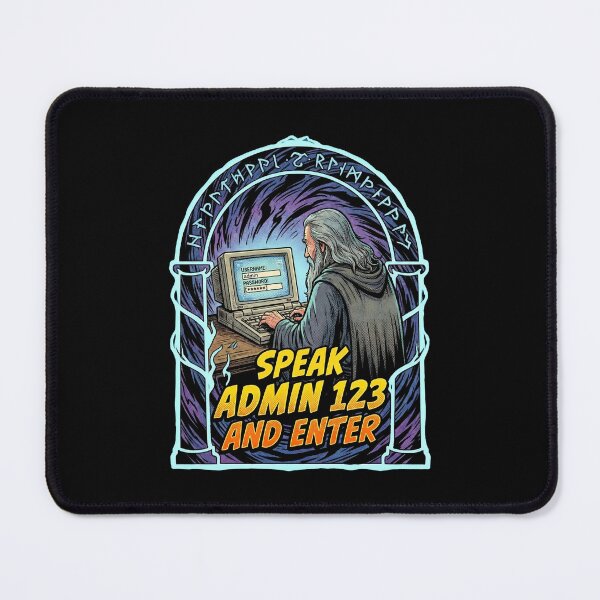 Item preview, Speak Admin 123 And Enter Funny Password Security Parody designed and sold by Fenay Designs.