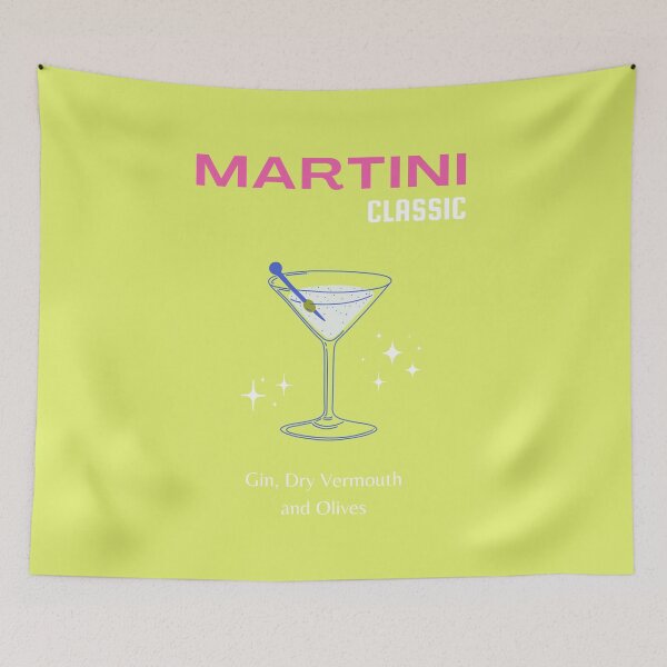 Item preview, Martini, Cocktail, Cocktail Art, Preppy, Bar Art, Green, Lime designed and sold by Magic Love Art Print.