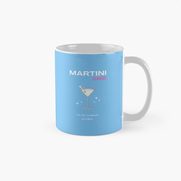 Artikelvorschau, Martini, Cocktail, Cocktailkunst, Preppy-Stil, Barkunst, Blau entworfen und verkauft von Magic Love Art Print.