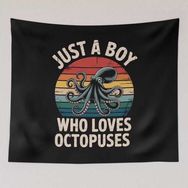 Item preview, Octopus Just A Boy Who Loves Sea Animals designed and sold by sterabamineh.
