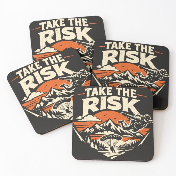Item preview, Take the Risk Adventure Parachute Mountain Graphic T-Shirt designed and sold by Weasel Graphix.