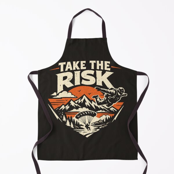 Item preview, Take the Risk Adventure Parachute Mountain Graphic T-Shirt designed and sold by Weasel Graphix.