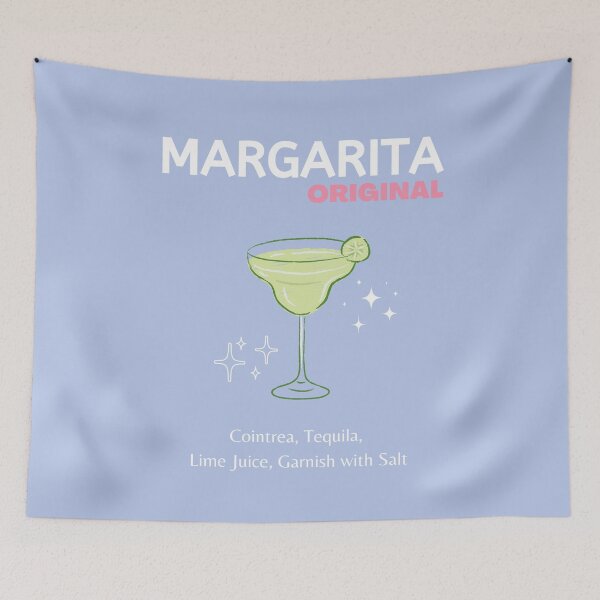 Item preview, Margarita, Cocktail, Cocktail Art, Preppy, Preppy Art, Bar Art, Blue designed and sold by Magic Love Art Print.