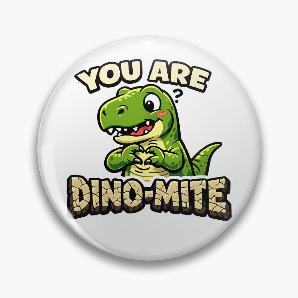 Item preview, You Are Dino-Mite T-Rex Funny Valentines Day Pun Sticker Shirt Kids Gift designed and sold by GiftsForge.