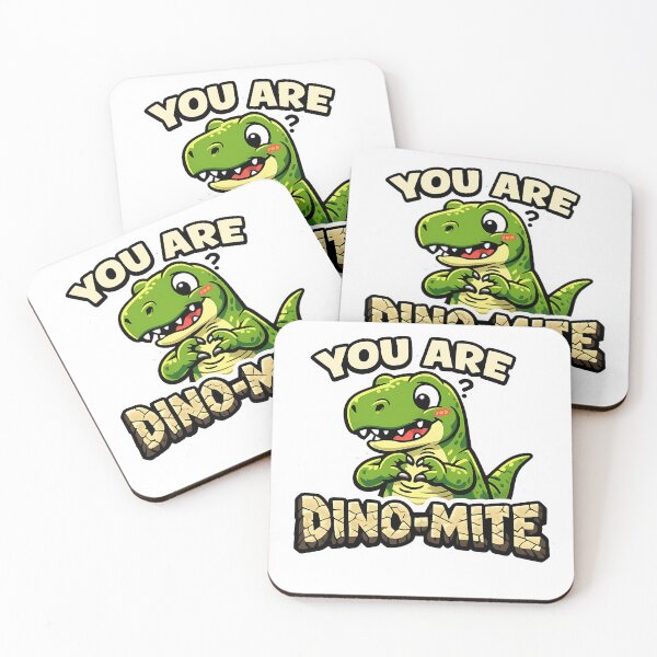 Item preview, You Are Dino-Mite T-Rex Funny Valentines Day Pun Sticker Shirt Kids Gift designed and sold by GiftsForge.