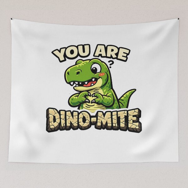 Item preview, You Are Dino-Mite T-Rex Funny Valentines Day Pun Sticker Shirt Kids Gift designed and sold by GiftsForge.