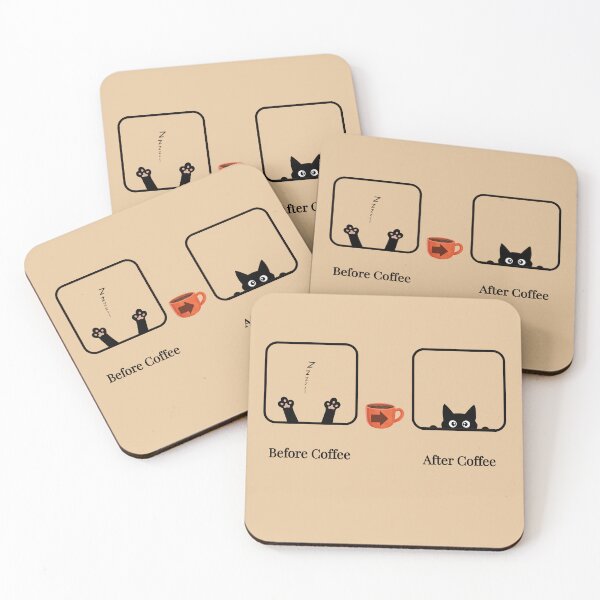 Item preview, Before Coffee/After Coffee - Coffee Cat  designed and sold by Feliciano3.