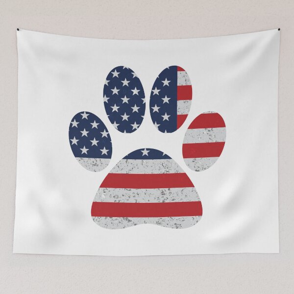 Item preview, Vantage American Flag Dog Paw designed and sold by MarshallStickerX.