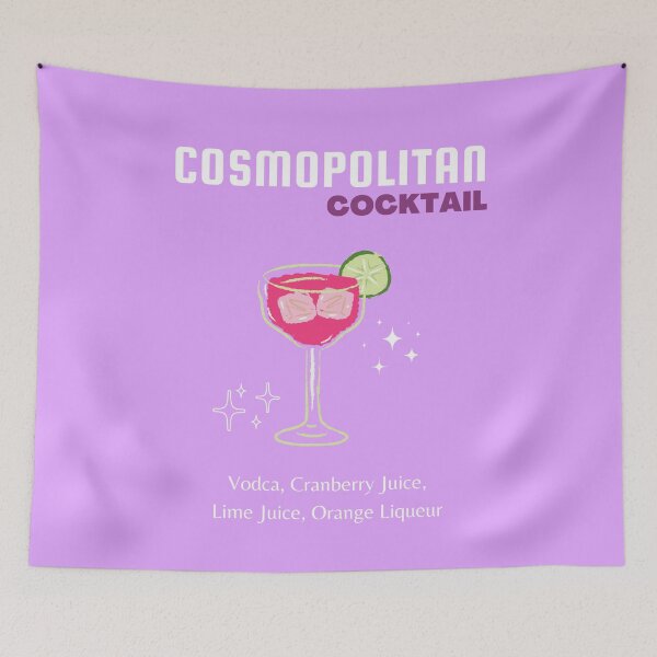 Item preview, Cosmopolitan, Cocktail, Drinks, Cocktail Art, Preppy, Preppy Girl, Lilac, Purple designed and sold by Magic Love Art Print.