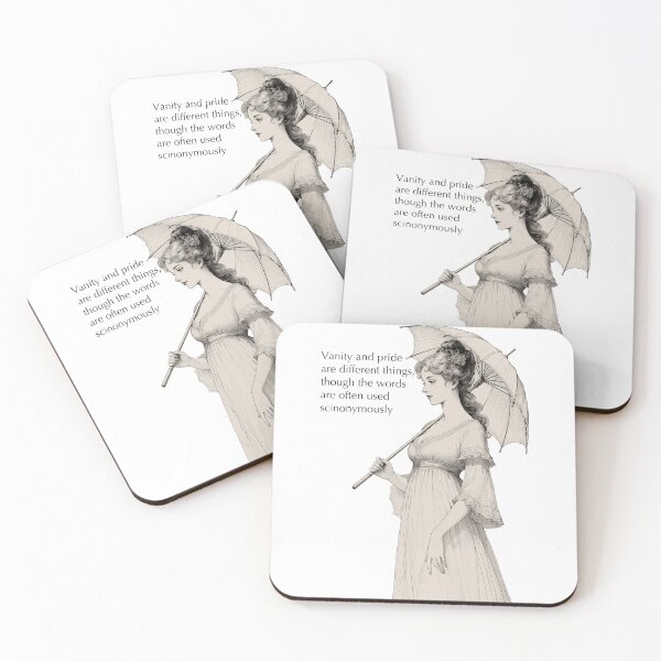 Item preview, Woman holding an umbrella in a vintage dress walks, pride and prejudice designed and sold by SpaceartLilu.