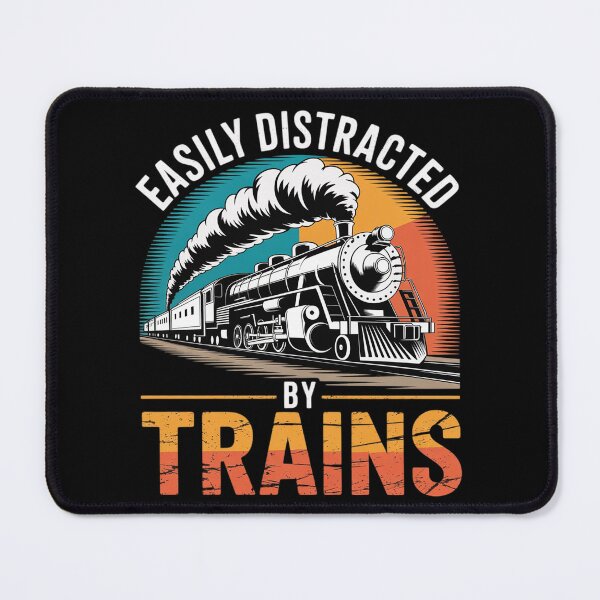 Item preview, Easily Distracted By Trains Model Train Railroad Locomotive6 designed and sold by joyouartArt.