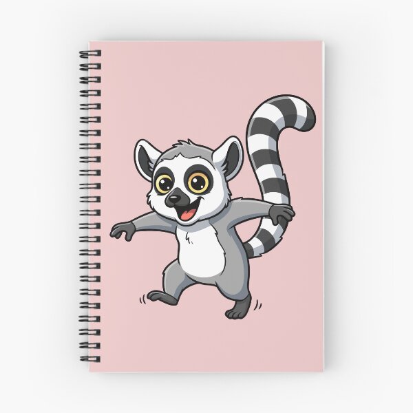 Item preview, Cute Cartoon Lemur Illustration – Playful Ring-Tailed Lemur Art designed and sold by Royalsticker.