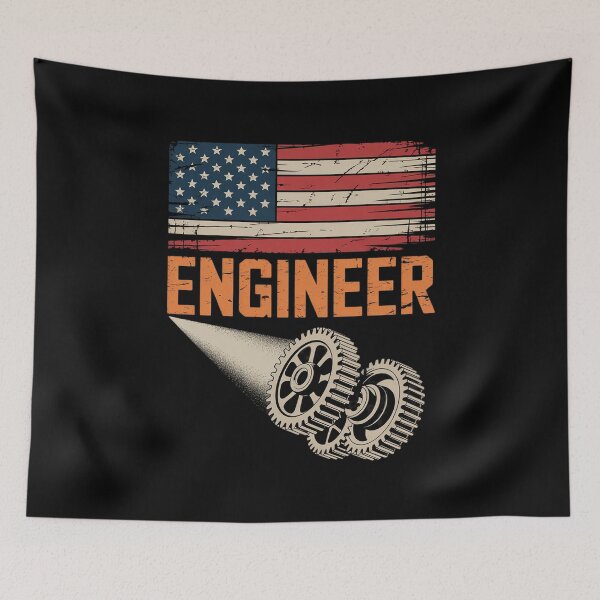 Item preview, Engineer American Flag Design Engineering designed and sold by joyouartArt.