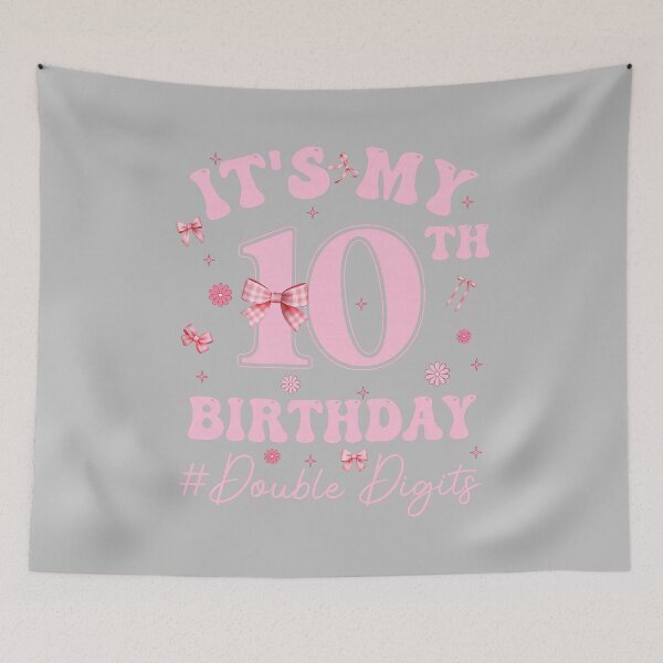 Item preview, It's My 10th Birthday Girl Coquette Bow Pink Double Digits designed and sold by mjohnson9.