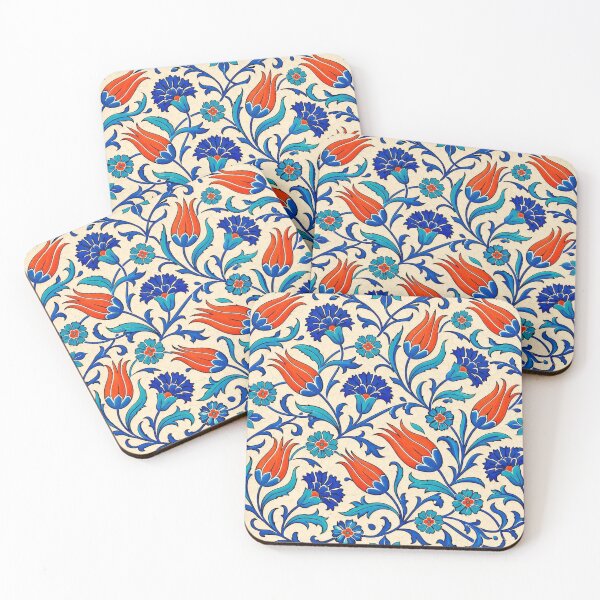 Item preview, Iznik Tulips and Carnations Pattern designed and sold by DreamPixAtelier.