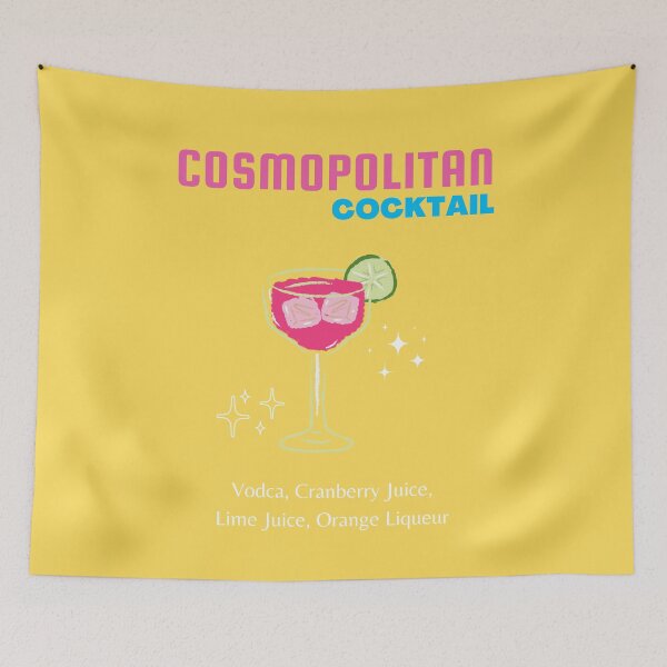 Item preview, Cosmopolitan, Cocktail, Drinks, Cocktail Art, Preppy, Preppy Room, Yellow designed and sold by Magic Love Art Print.