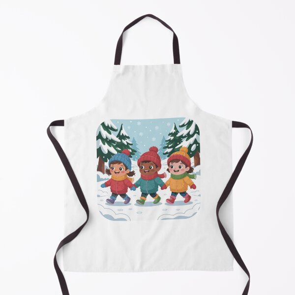 Item preview, It's snowing and children are walking in the forest designed and sold by desinganddecor.